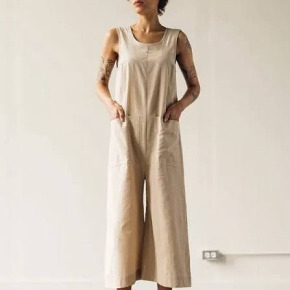 Ilana Kohn Milo Jumpsuit, XS, Linen Toast